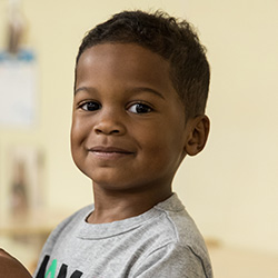 Young child smiling